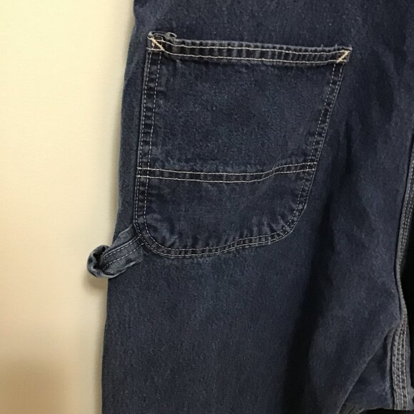 Vintage Men's Carhartt Medium Wash Overalls with Brass Hardware Size 36 x 30 - Picture 8 of 12